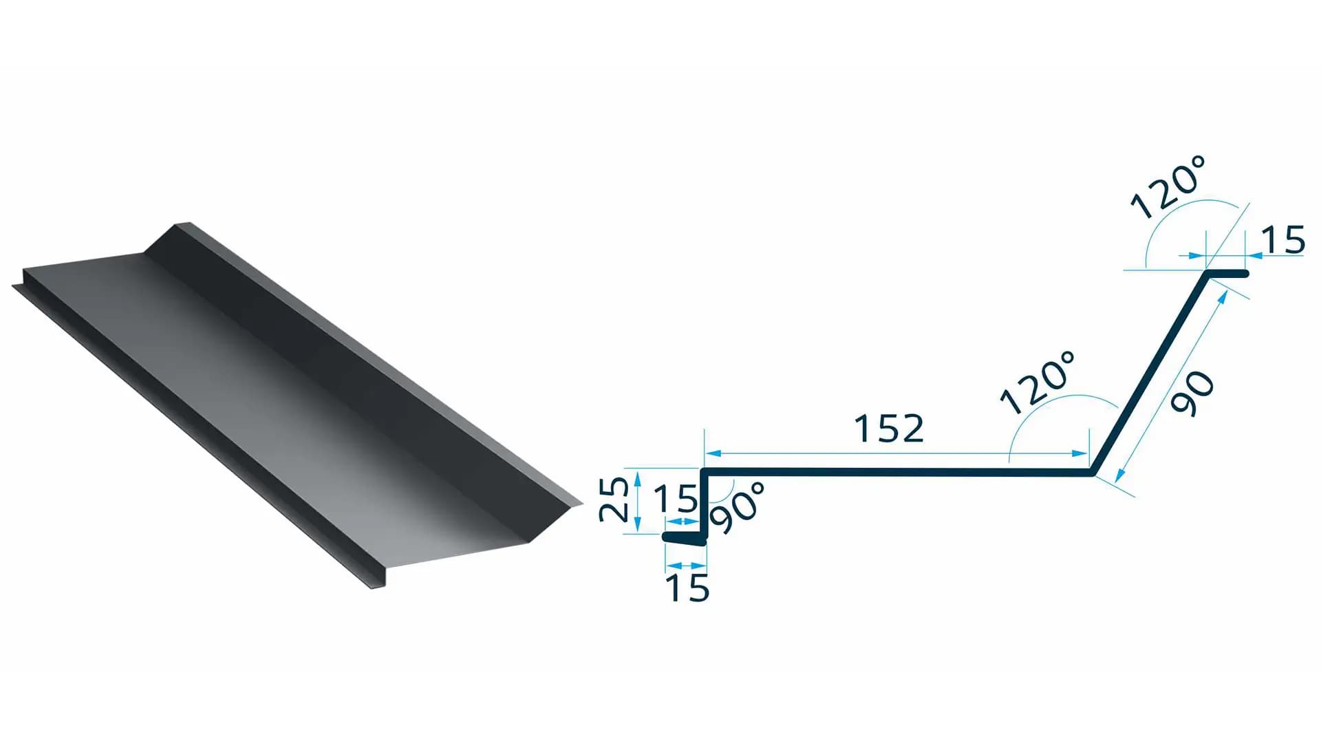 Glaf calcan lateral Canto 2m